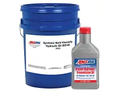 AMSOIL synthetic hydraulic oil pail and quart